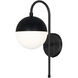 Dayana 1 Light 7 inch Matte Black Decorative Wall Light