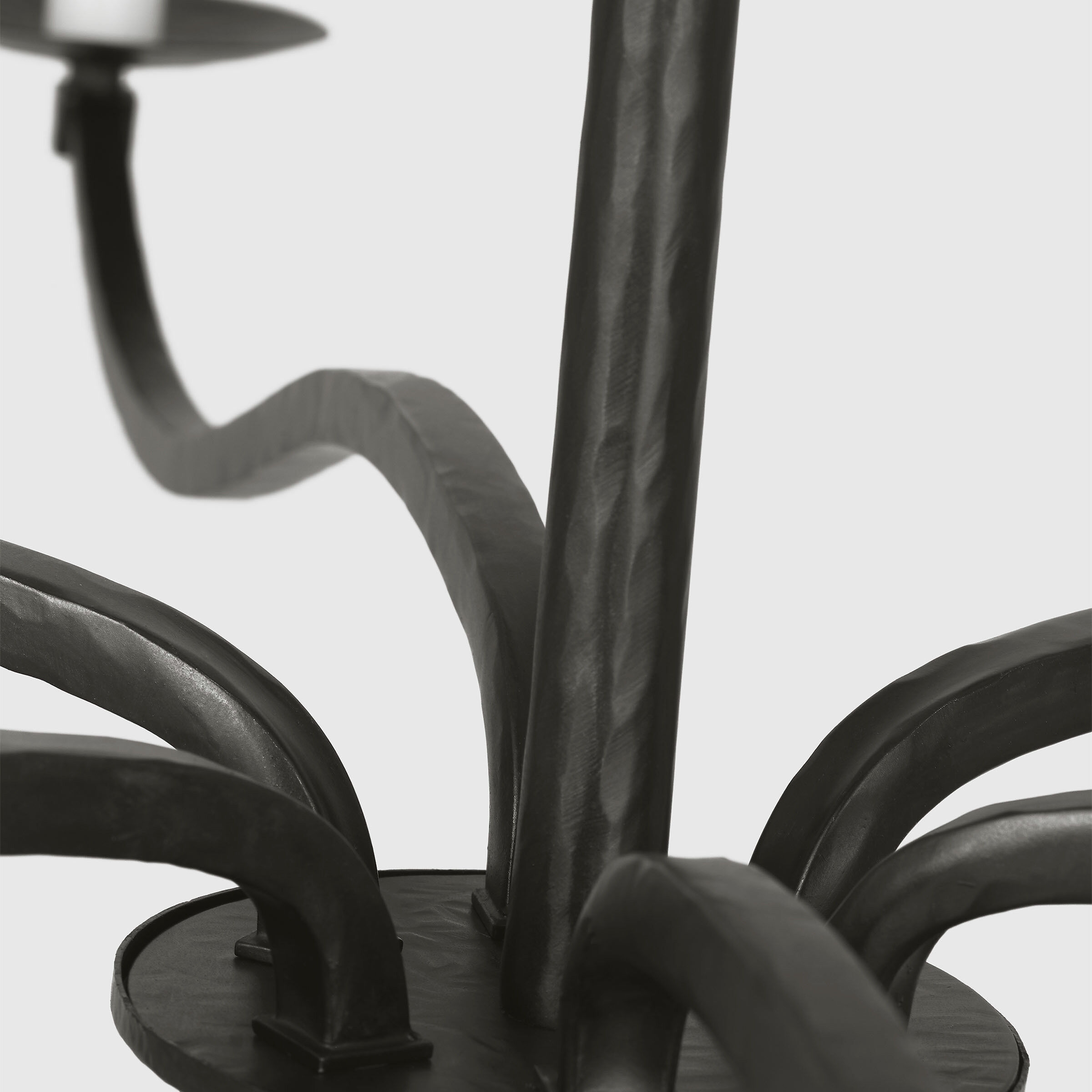 C&M by Chapman & Myers Wellen 6 Light 48 inch Aged Iron Chandelier Ceiling Light