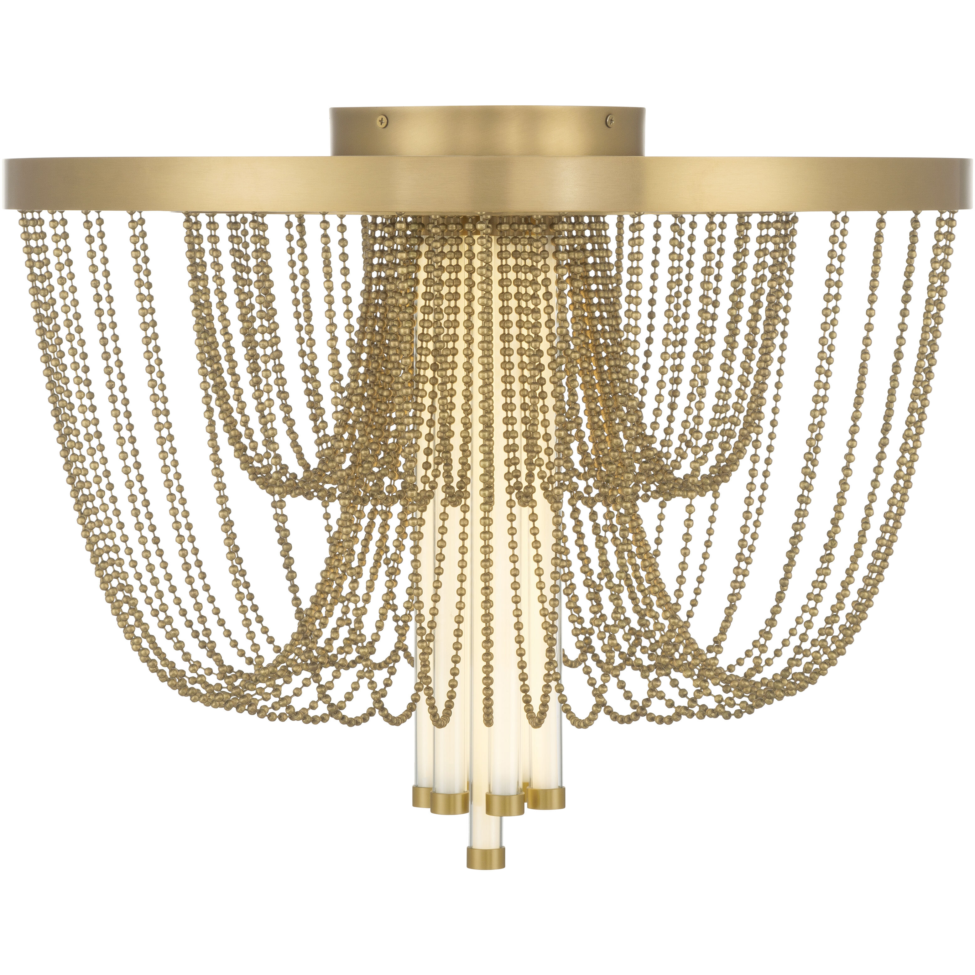 Jezelle LED 24 inch Legacy Brass Flush Mount Ceiling Light
