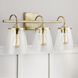 Jayne 3 Light 24.25 inch Aged Brass Vanity Light Wall Light