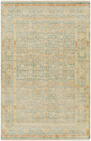 Hamadan 108 X 72 inch Seafoam Rug, Rectangle