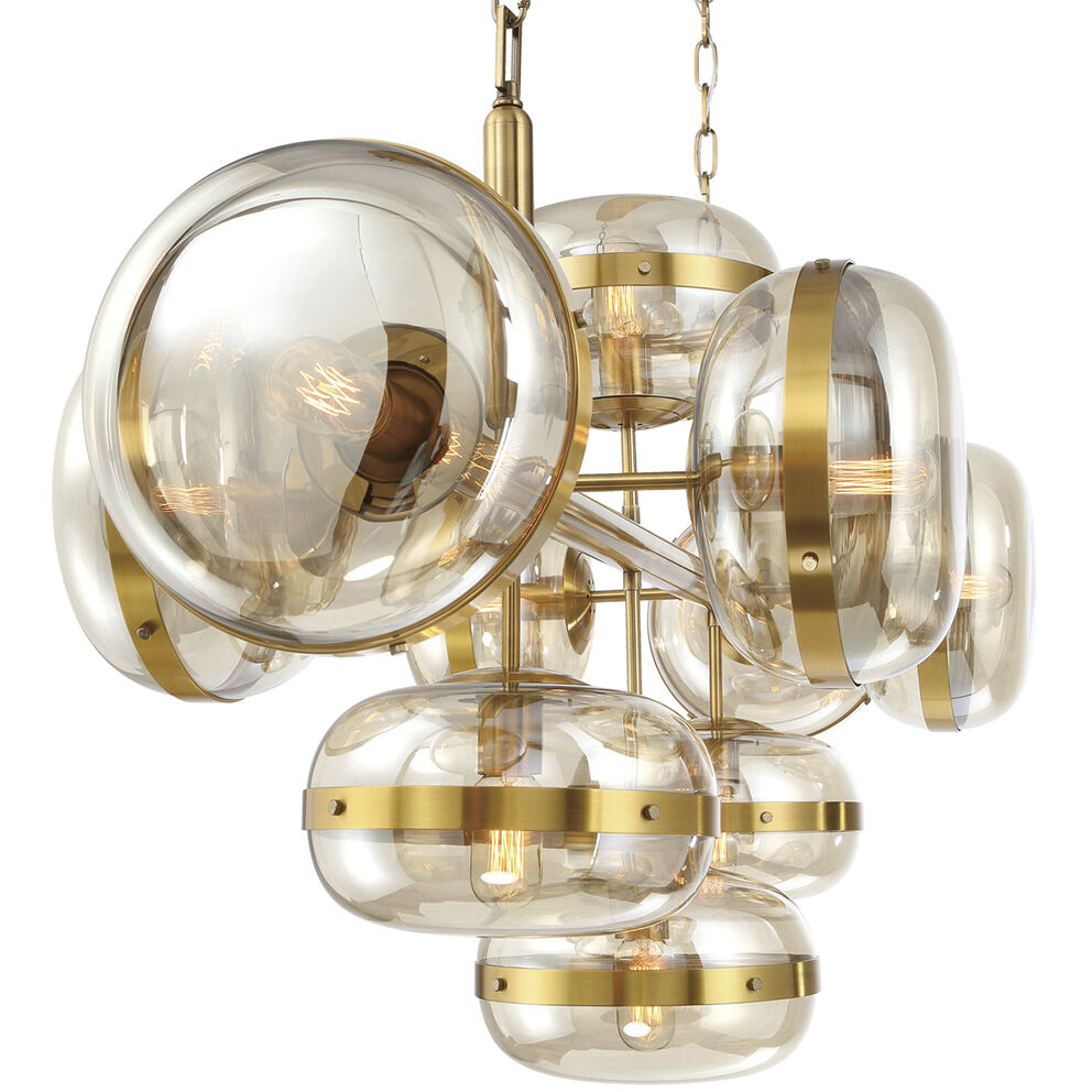 Nottingham 10 Light 21.75 inch Brass Chandelier Ceiling Light