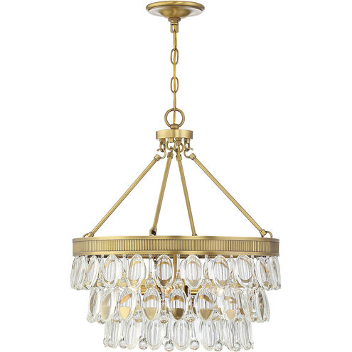 Windham 4 Light 20 inch Warm Brass Pendant Ceiling Light