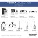 Vertex 4 Light 15 inch Matte Black Foyer Light Ceiling Light