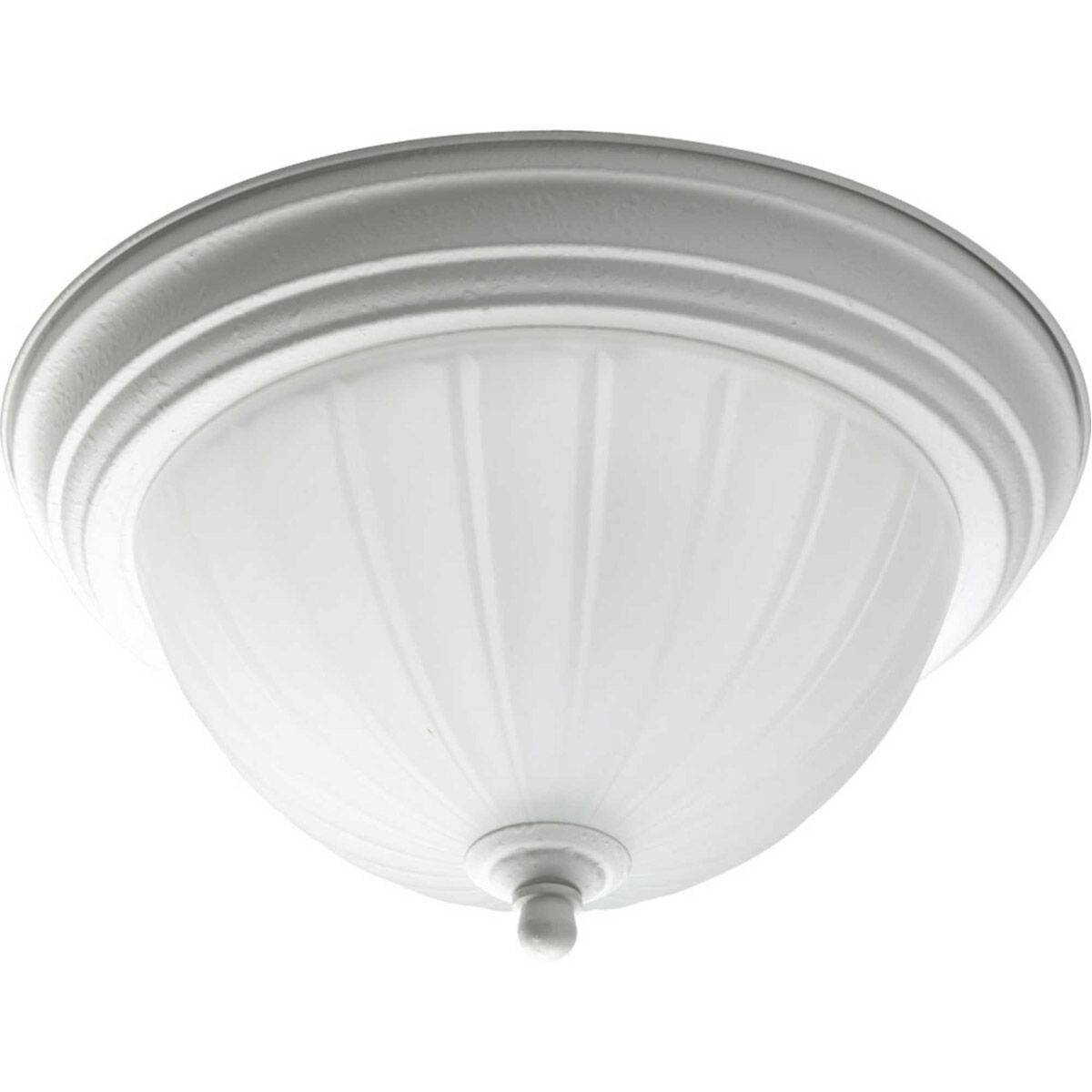 Melon 1 Light 11.38 inch White Flush Mount Ceiling Light