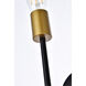 Armin 2 Light 4 inch Black and Brass Wall Sconce Wall Light