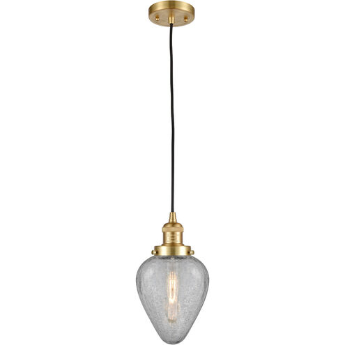 Franklin Restoration Geneseo LED 7 inch Satin Gold Mini Pendant Ceiling Light, Franklin Restoration