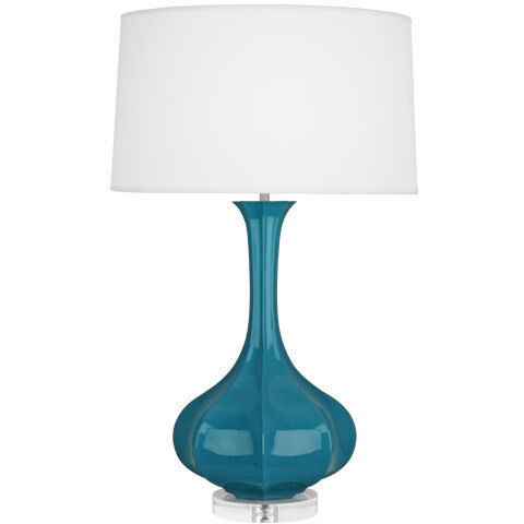 Peacock blue table lamp shop