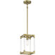 Vantage Oro District 1 Light 7 inch Soft Brass Mini Pendant Ceiling Light
