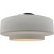 Radiance LED 14.5 inch Bisque and Brushed Nickel Semi Flush Ceiling Light