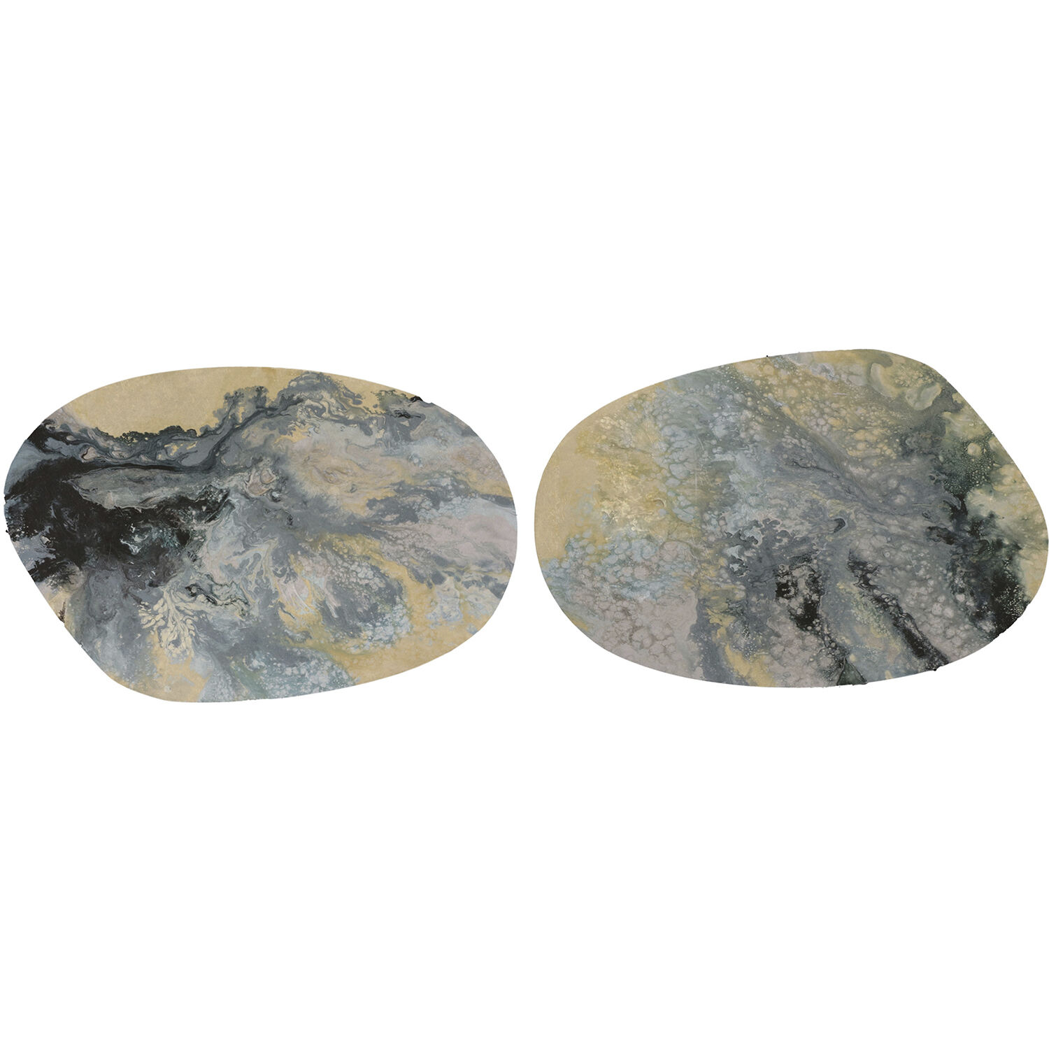 Tidal Blue and Beige Wall Sculpture, The Studio