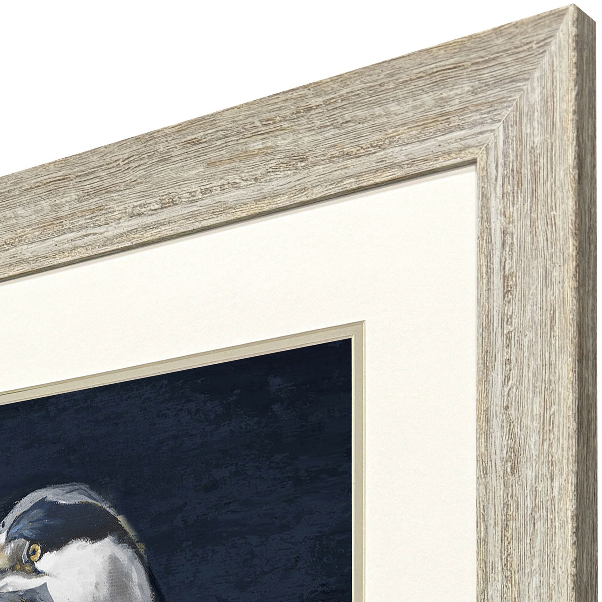 Blue Heron Blue and Beige Framed Art, Propac