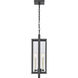 Gladwyn 3 Light 8.25 inch Matte Black with Off White Outdoor Pendant
