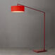 Stretch 87 inch 22.00 watt Red Arc Floor Lamp Portable Light