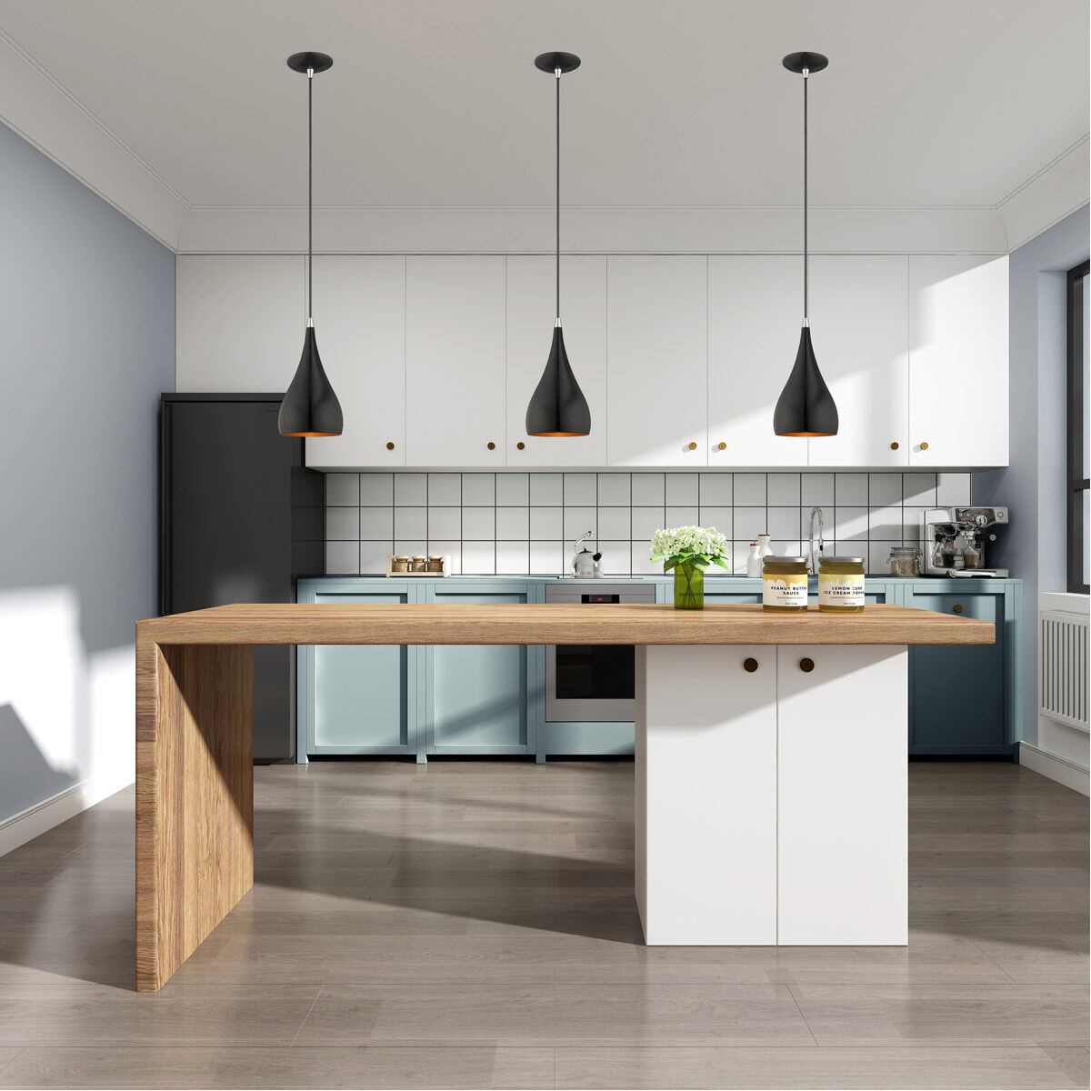 Allison 1 Light 6.25 inch Shiny Black Mini Pendant Ceiling Light