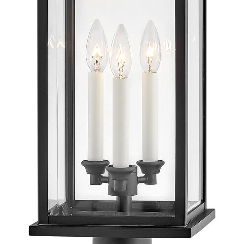 Estate Series Weymouth 3 Light 22.25 inch Black Outdoor Post Mount Lantern