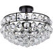 Savannah 3 Light 16 inch Black Flush Mount Ceiling Light
