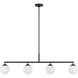 Nube LED 48 inch Midnight Black Linear Chandelier Ceiling Light
