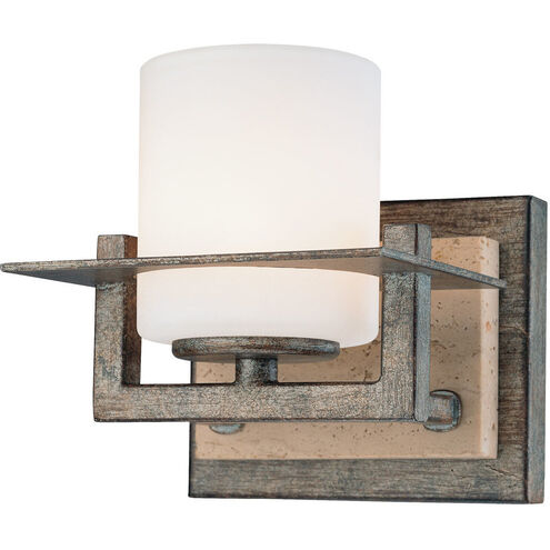 Compositions 1 Light 8 inch Aged Patina Iron Bath Light Wall Light