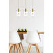 Hana 3 Light 24 inch Gold Linear Pendant Ceiling Light