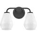 Gio LED 14.75 inch Black Bath Light Wall Light