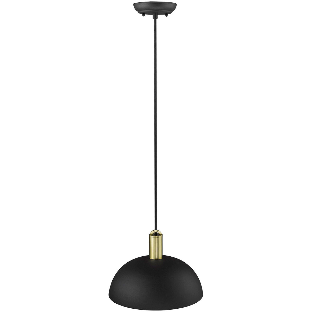 Ingo 1 Light 12 inch Matte Black Pendant Ceiling Light