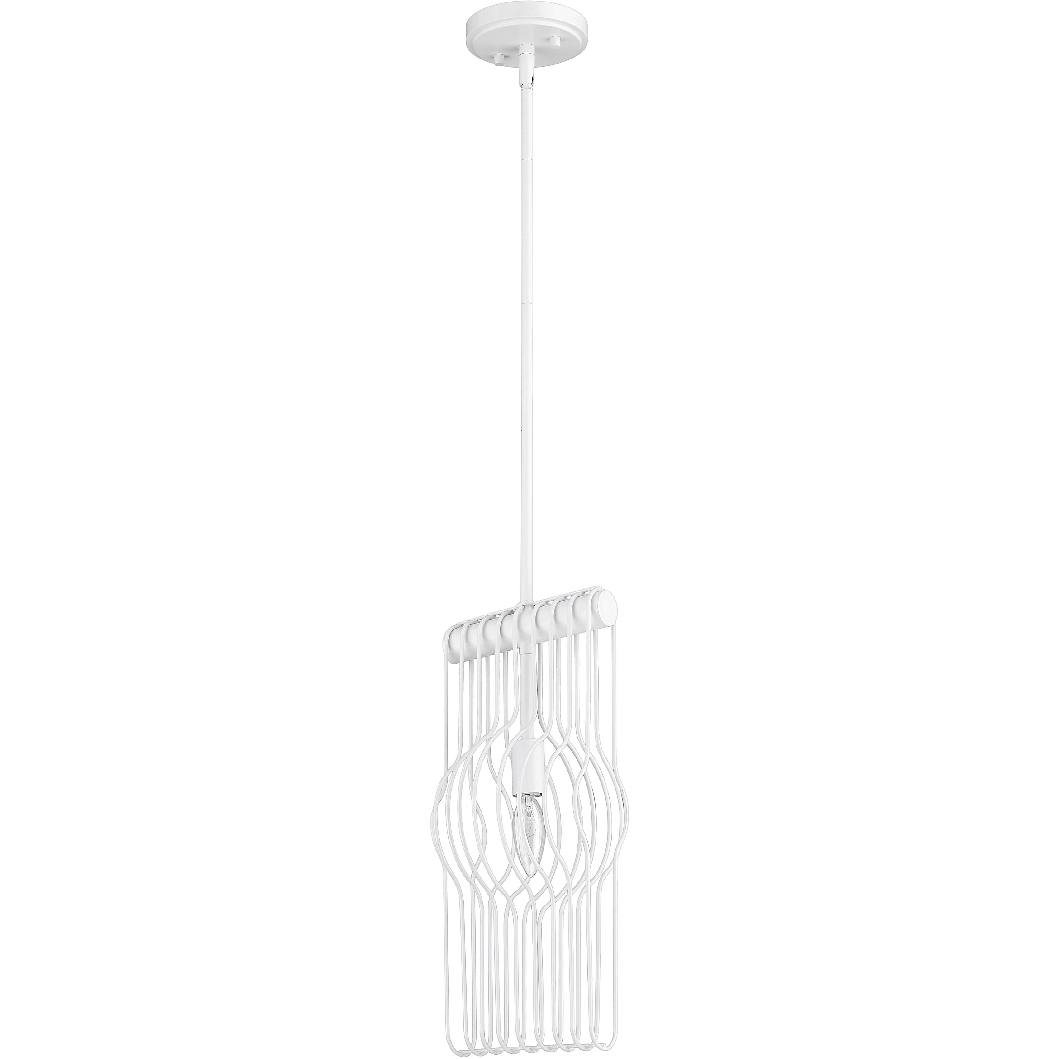 Contour 1 Light 7 inch White Pendant Ceiling Light