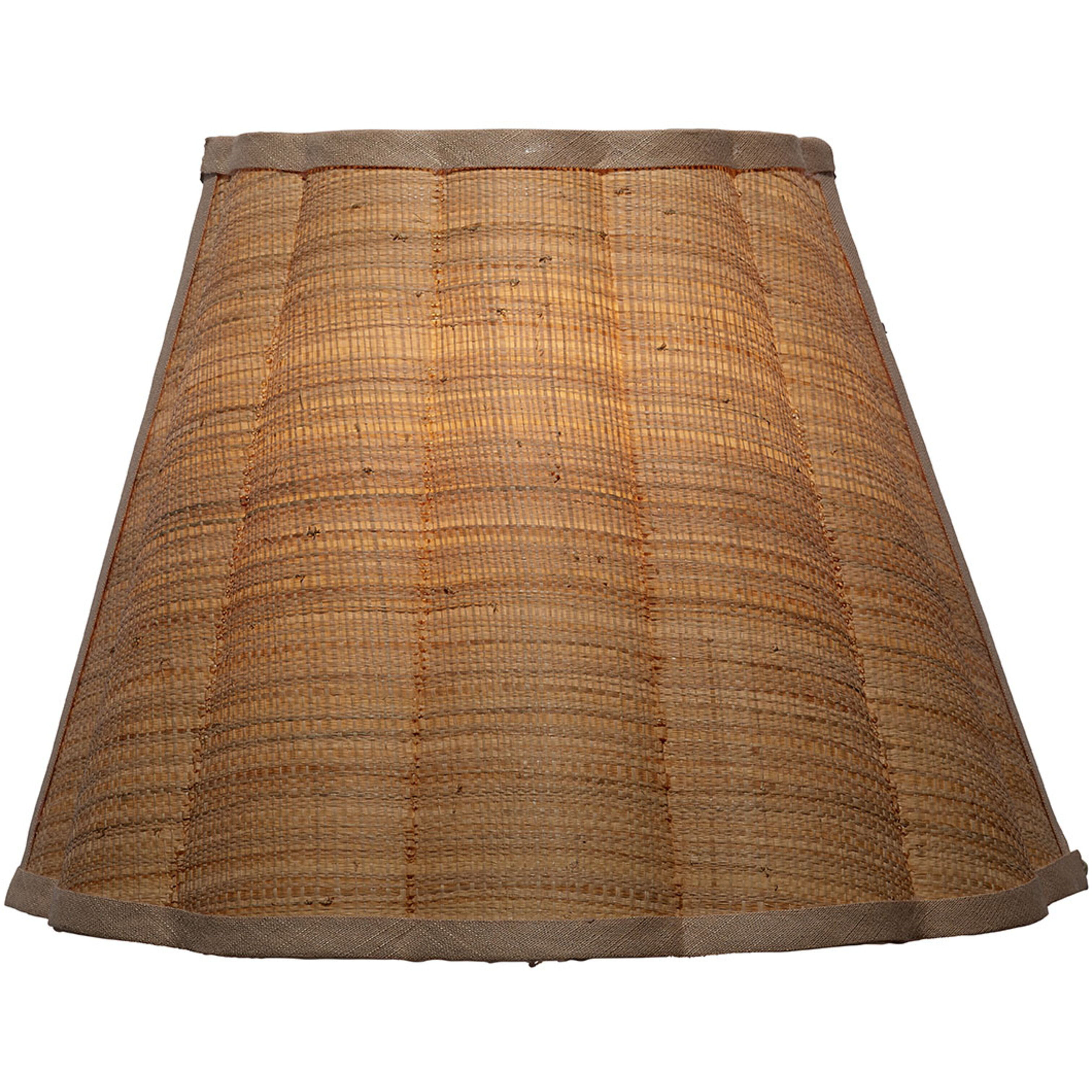 Scalloped 1 Light 14 inch Brass Wall Sconce Wall Light in Natural Raffia