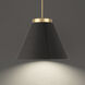 Bentley LED 24.13 inch Black and Aged Brass Pendant Ceiling Light