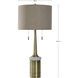 Cameron 34.25 inch 60 watt Brass and White Table Lamp Portable Light