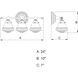Huntley LED 24 inch Satin Nickel Bathroom Light Wall Light