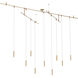 Sean Lavin Moxy LED Aged Brass Chandelier Ceiling Light, Integrated LED