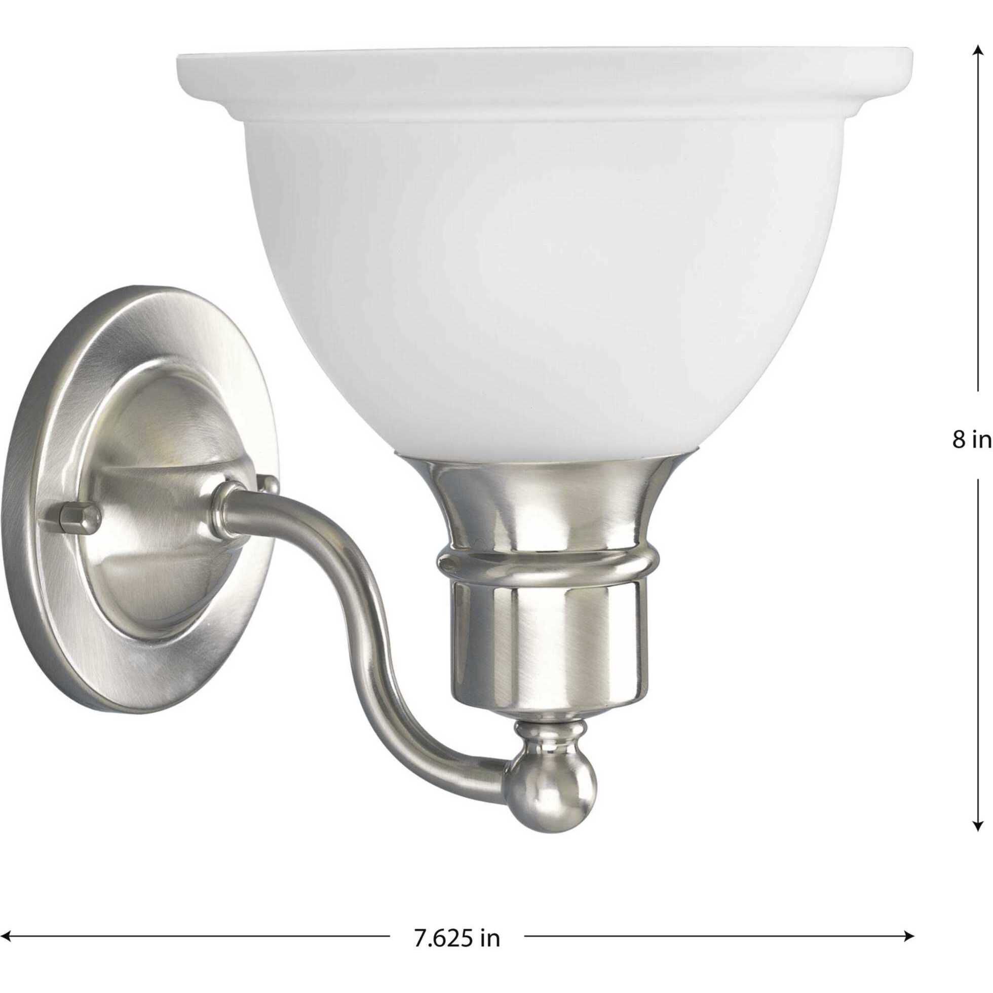 Beacher 1 Light 7.63 inch Brushed Nickel Bath Vanity Wall Light
