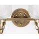 Artrude St 4 Light 35.5 inch Vintage Brass Bath Vanity Wall Light