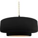 Radiance Collection - Tier Pendant Ceiling Light in Matte Black, Replaceable Bulb, Beige Twist Cord, Carbon Matte Black/Champagne Gold, 16.25W x 6H, Form+Finish+Function