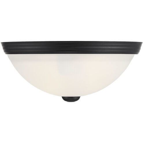 Stella 2 Light 11 inch Matte Black Flush mount Ceiling Light, Essentials