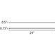 CounterMax 24V Slim Stick 24 LED 24 inch Brushed Aluminum Under Cabinet