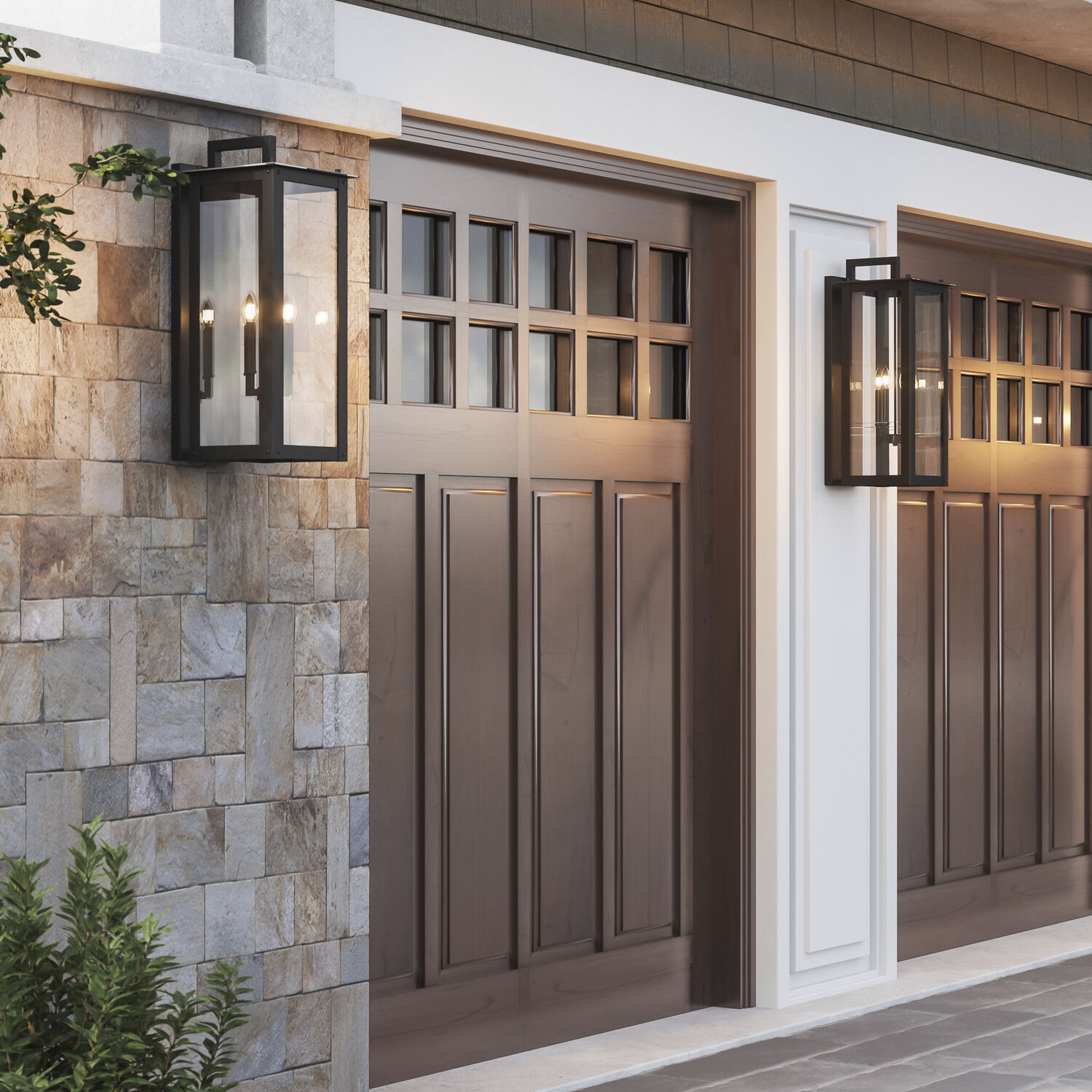 Hunt 4 Light 36 inch Black Outdoor Wall Mount in Incandescent