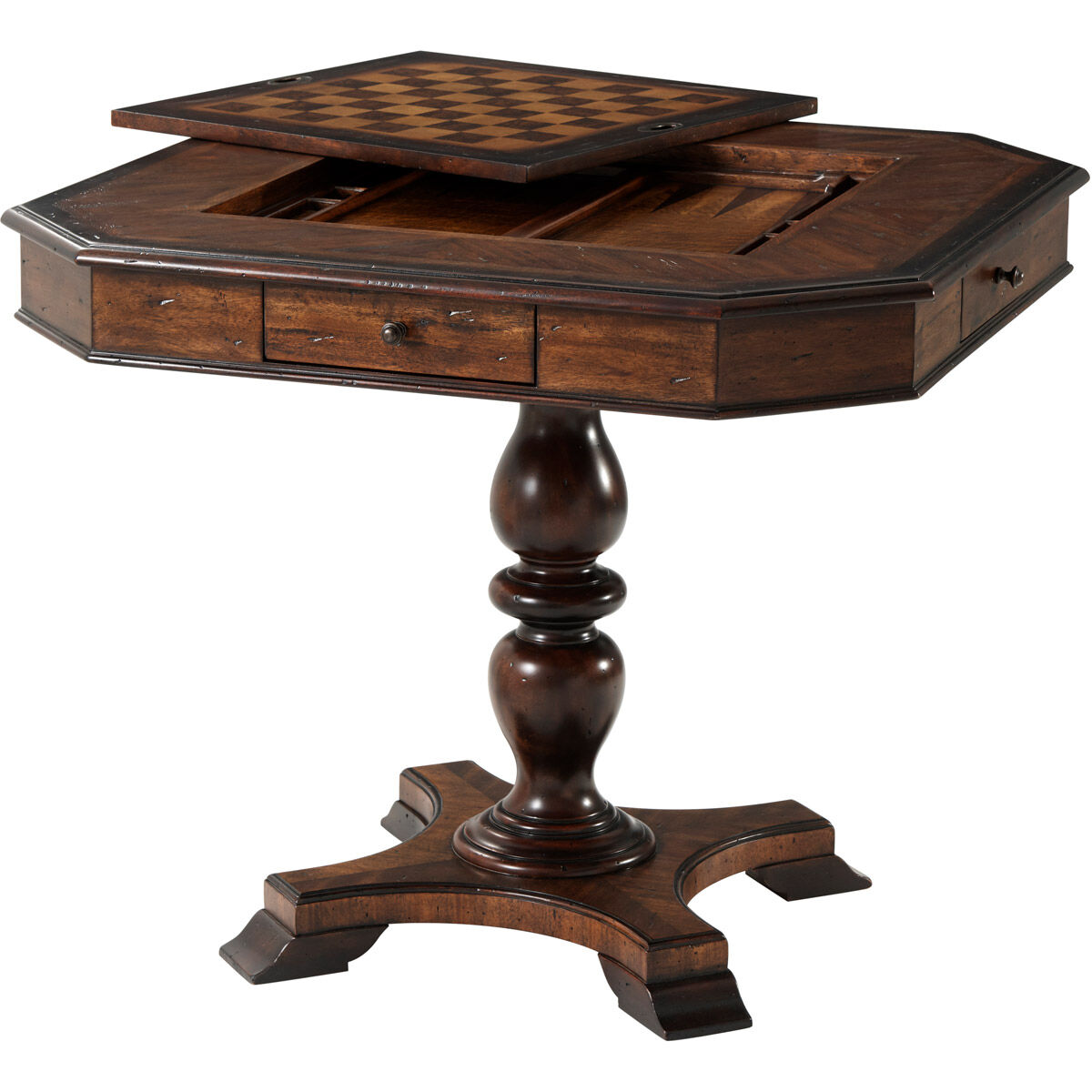 Marst Hill 36 X 36 inch Mahogany with Acacia and Oak Game Table