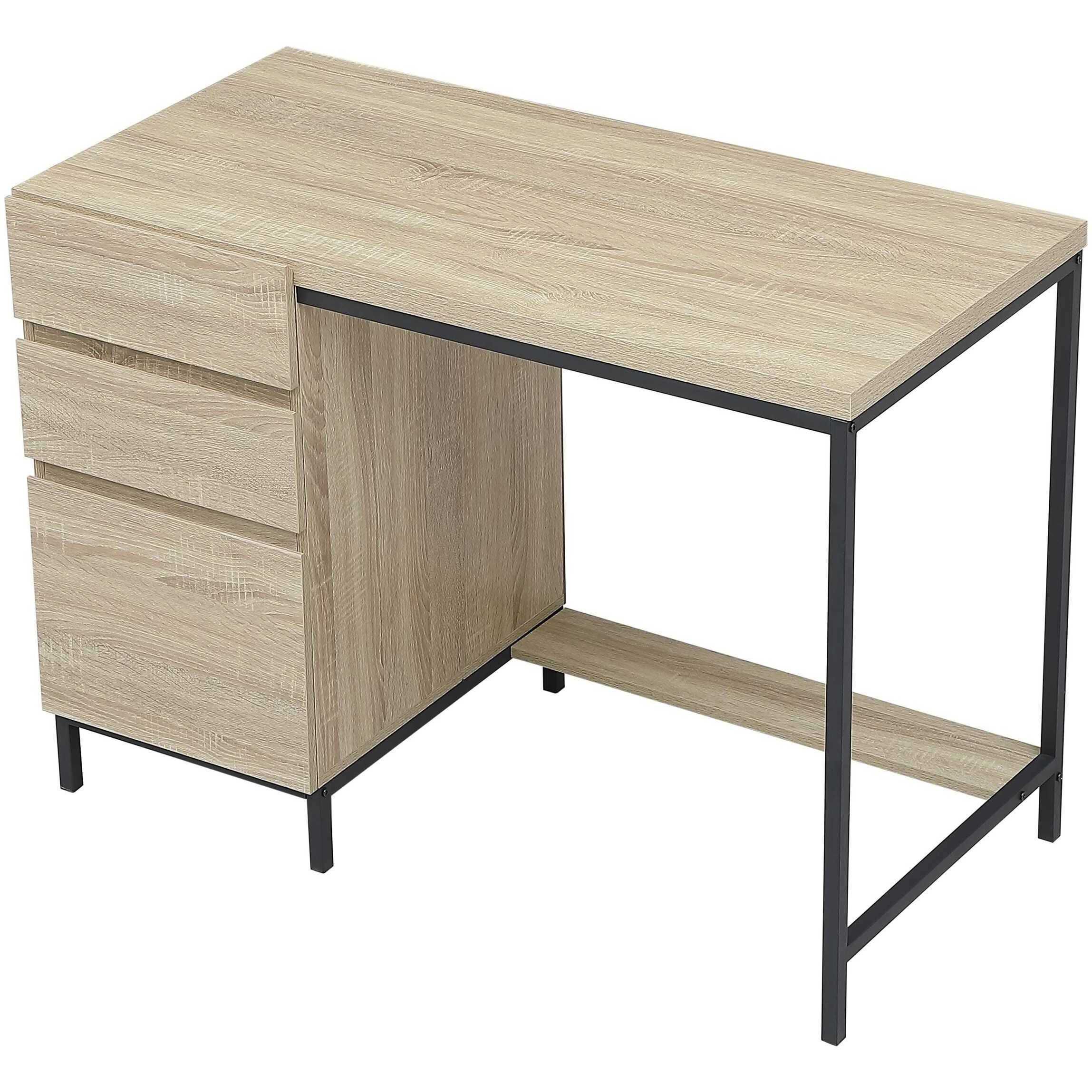 Emerson 42 inch Mango Wood and Black Desk