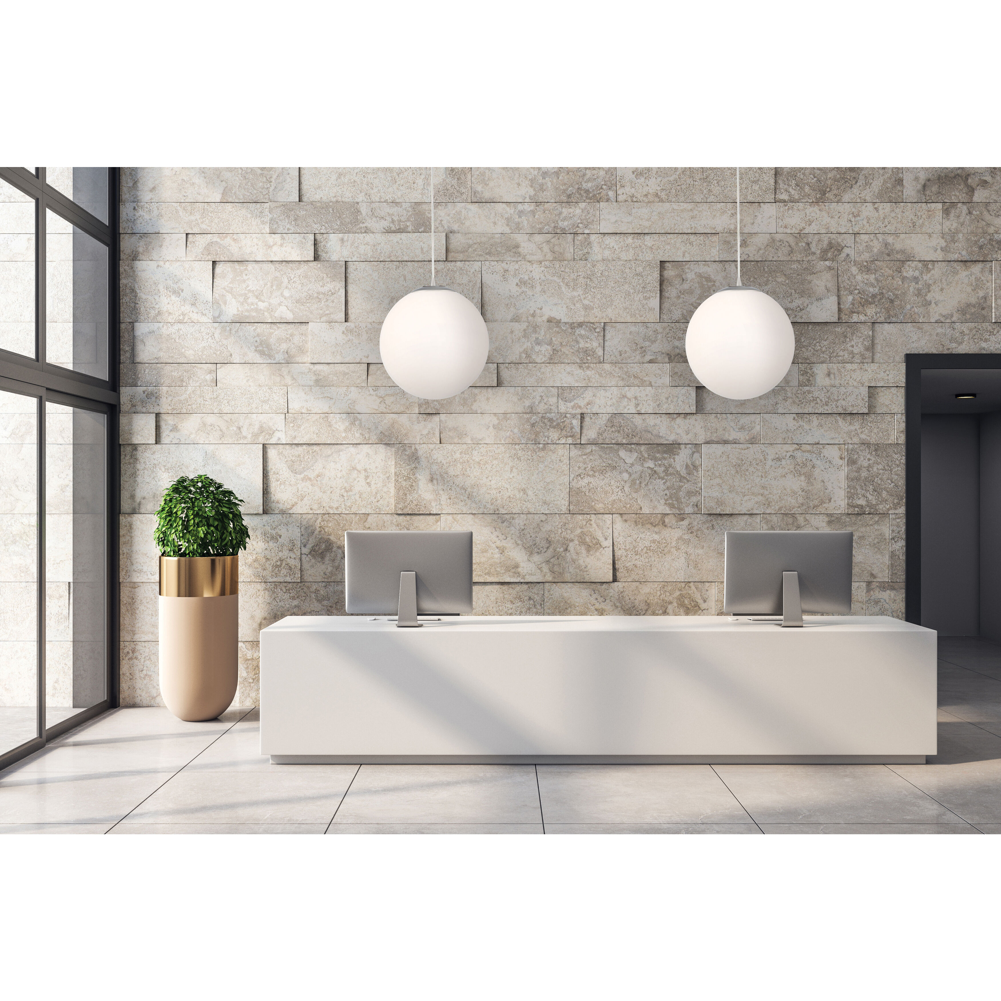 Pearl 15.75 inch Brushed Steel Pendant Ceiling Light