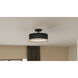 Chalfont 3 Light 15 inch Matte Black Semi-Flush Mount Ceiling Light