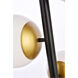 Wells 4 Light 18 inch Black and Brass Pendant Ceiling Light