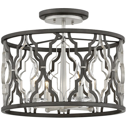 Portico LED 16 inch Glacial with Metallic Matte Bronze Indoor Semi-Flush Mount Ceiling Light