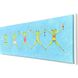 Froggy Beach Party Blue and Green and Multi and Pink Canvas, Propac