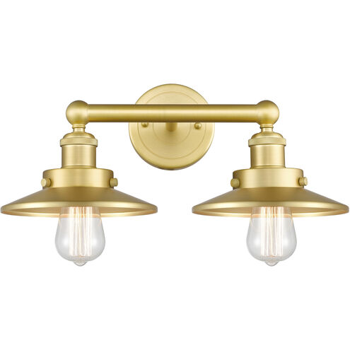 Railraod 2 Light 17 inch Satin Gold Bath Vanity Light Wall Light