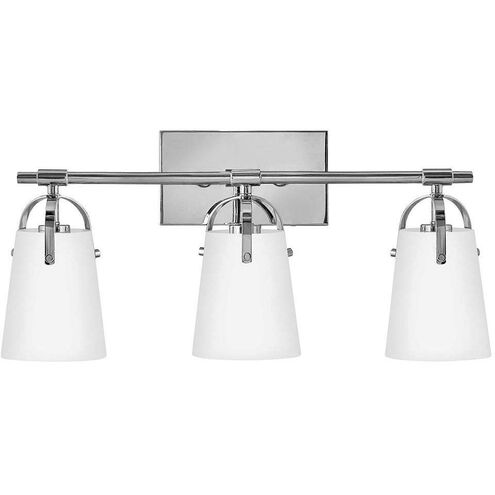 Foster 3 Light 22.75 inch Chrome Vanity Light Wall Light in Clear
