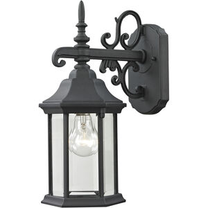 Spring Lake 1 Light 15 inch Matte Textured Black Outdoor Sconce, Small