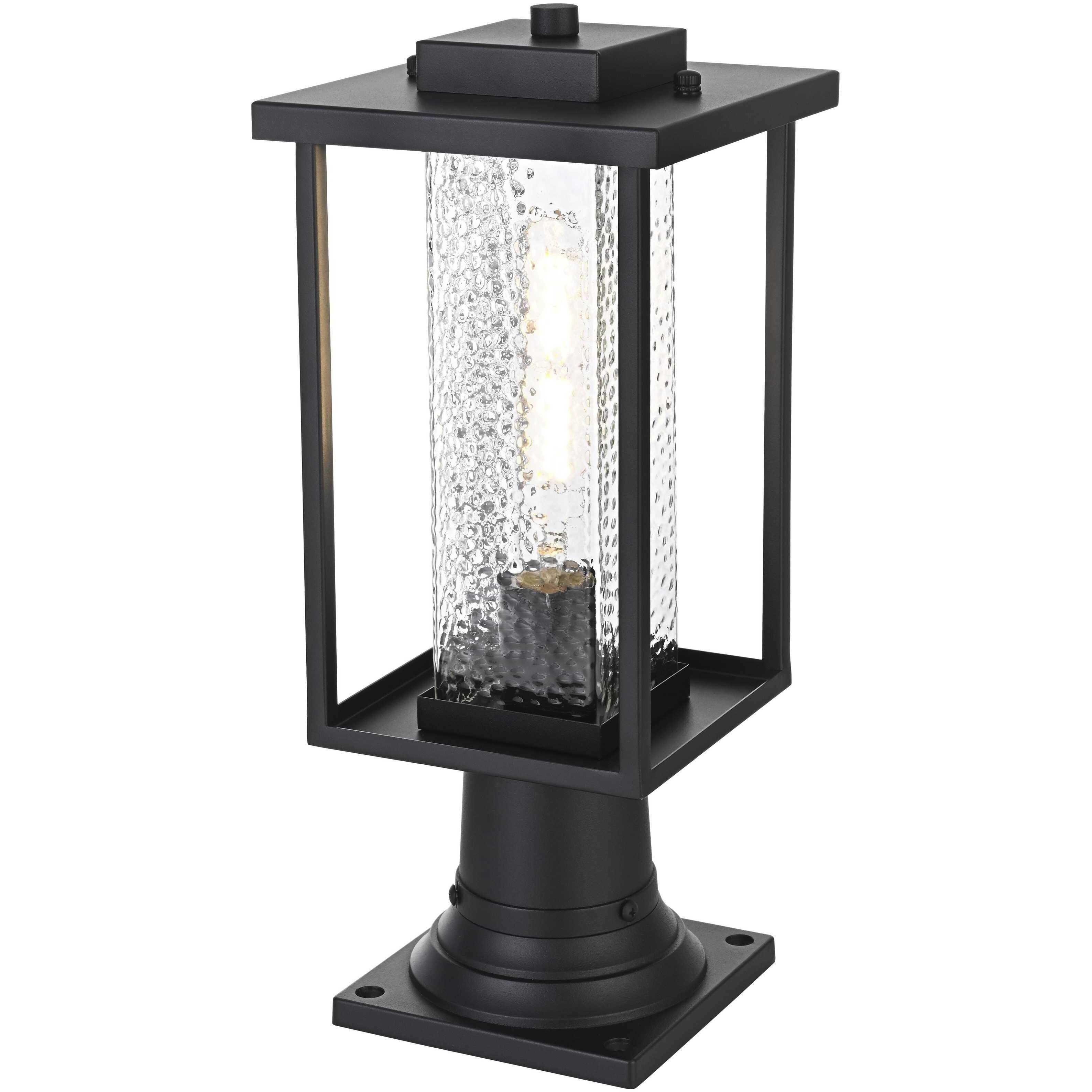 Philip 1 Light 17 inch Black Outdoor Post Light