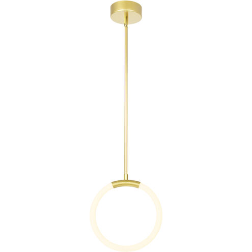 Hoops LED 5 inch Satin Gold Pendant Ceiling Light